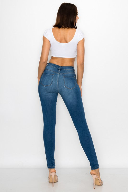 MEDIUM HIGH RISE SKINNY JEANS