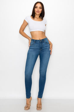 MEDIUM HIGH RISE SKINNY JEANS