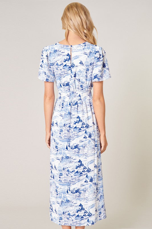 LOVE IN PARIS TOILE MIDI DRESS