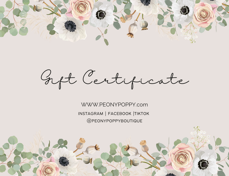 Peony and Poppy Gift Card